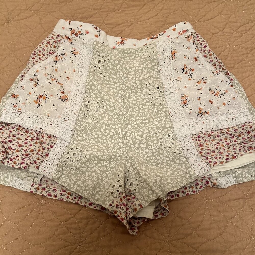 American Eagle patchwork cotton shorts, XS